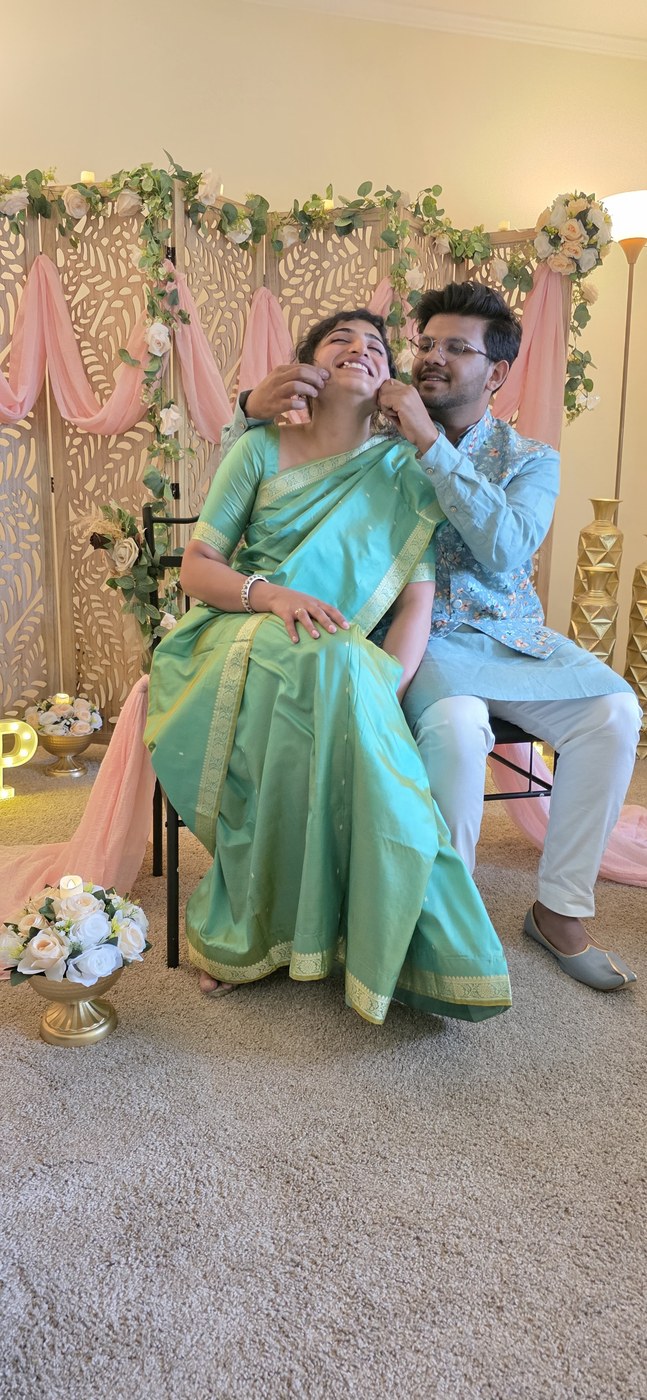 Ananyashree and Piyush at their roka